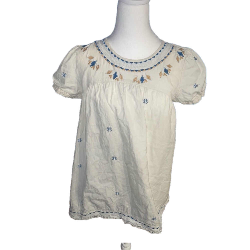 Red Horse Bohemian Women’s Cream Long Blouse /Tunic